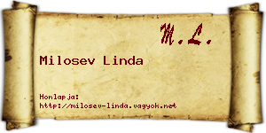 Milosev Linda névjegykártya